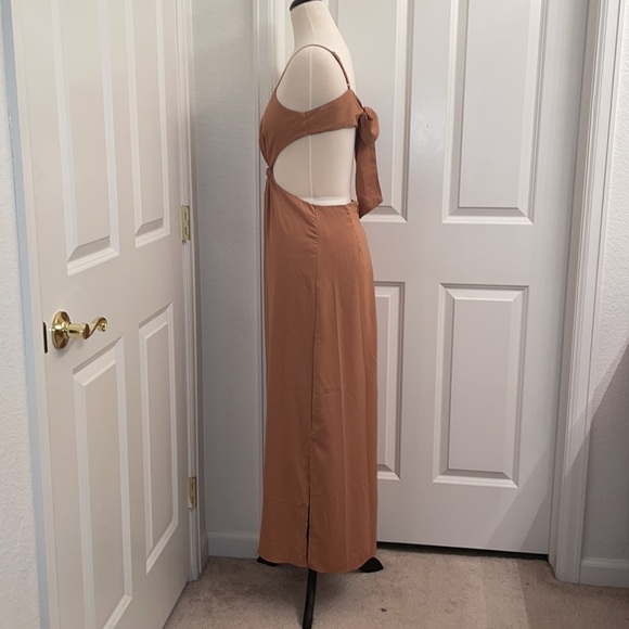 HYFVE nude cutout long dress with double slits in women’s size small - Picture 9 of 16